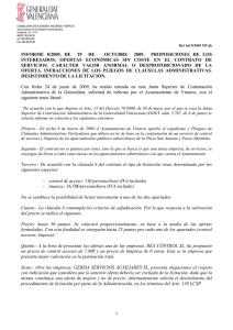 informe 8/2009, de 29 de octubre 2009. proposiciones de los