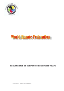 reglamentos de competición de kumite y kata