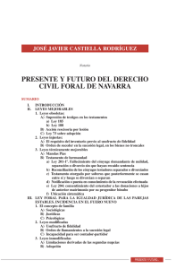 Presente y futuro del Derecho Civil Foral de Navarra. José Javier