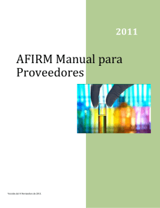 AFIRM Manual para Proveedores