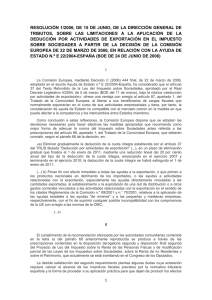 resolución 1/2006, de 15 de junio, de la dirección general de