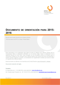 documento de orientación para 2015