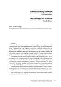 Cambios sociales y educación