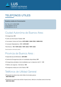 TELEFONOS UTILES Ciudad Autonóma de Buenos Aires: Provincia