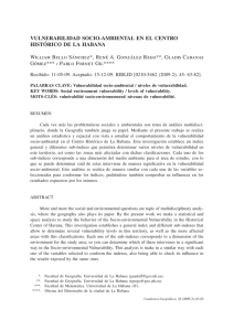 Vulnerabilidad socio-ambiental en el centro histórico de la Habana