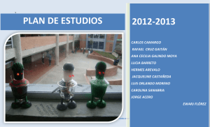PLAN DE ESTUDIOS 2012-2013