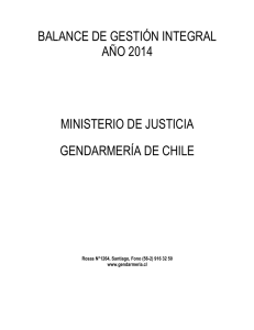 balance de gestión integral año 2014 ministerio de justicia