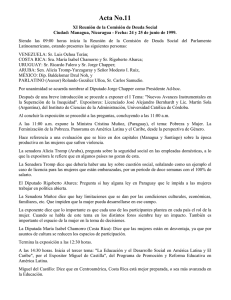Acta No.11 - Parlamento Latinoamericano
