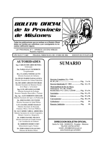 SUMARIO - Boletín Oficial