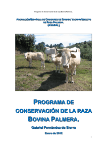 programa de conservación de la raza bovina palmera