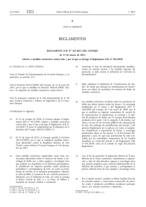 Reglamento (UE) no 267/2012 del Consejo, de 23 de marzo de