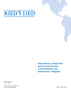 Educadores y educación para la democracia: Trascendiendo una