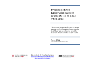 Principales hitos Jurisprudenciales en causas DDHH en Chile 1990