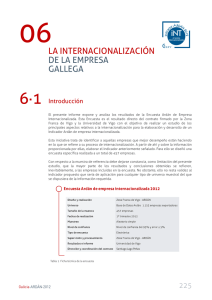 la internacionalización de la empresa gallega