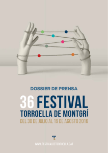 dossier de prensa - Festival de Torroella de Montgrí