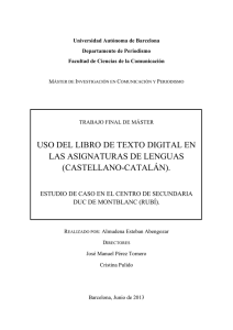 uso del libro de texto digital en las asignaturas de lenguas
