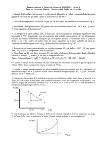 1. Deducir la fórmula explícita para el coeficiente de dilatación α y el