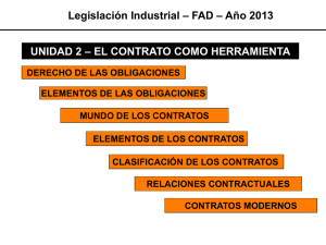 Legislación Industrial – FAD – Año 2013 UNIDAD 2 – EL