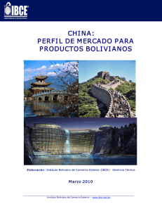 china: perfil de mercado para productos bolivianos
