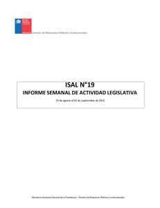 ISAL N°19 - Ministerio Secretaría General de la Presidencia