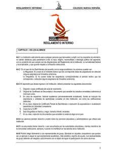 reglamento interno - Colegio Nueva España