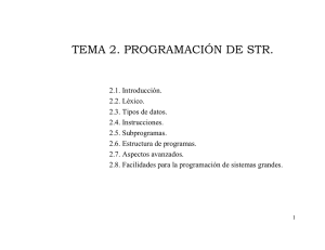 TEMA 2. PROGRAMACIÓN DE STR.