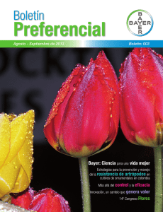 Boletín Preferencial Flores. Agosto – Septiembre 2013