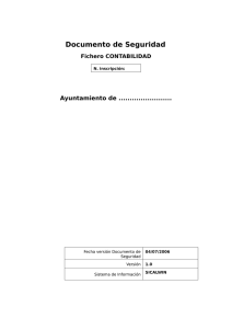 Modelo de documento de seguridad de la contabilidad.