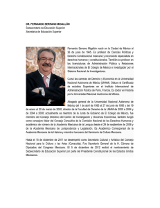 DR. FERNANDO SERRANO MIGALLÓN Subsecretario de