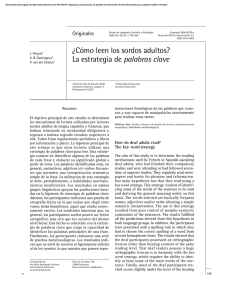 ¿Cómo leen los sordos adultos? La estrategia de