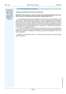 EDICTO de Tribunal Superior Justicia de Aragón, Sala Contencioso
