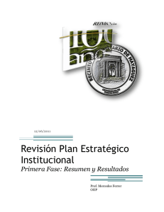 Revisión Plan Estratégico Institucional