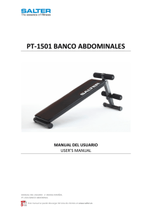 pt-1501 banco abdominales manual del usuario