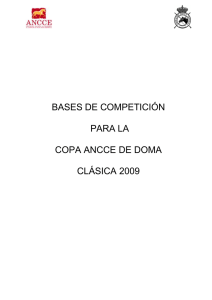 bases de competición para la copa ancce de doma clásica 2009