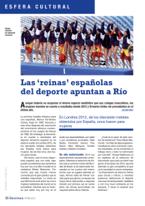 Las" reinas" españolas del deporte apuntan a Río