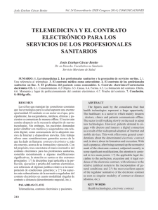 telemedicina y el contrato electrónico para los servicios de los