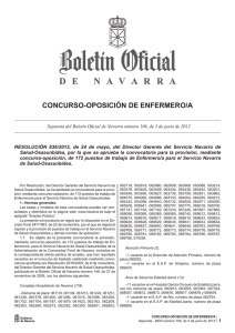 concurso-oposición de enfermero/a