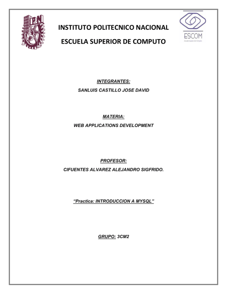 Instituto Politecnico Nacional Escuela Superior De Computo