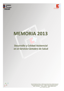 memoria 2013 memoria 2013 - Servicio Cántabro de Salud