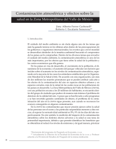 Contaminación atmosférica y efectos sobre la