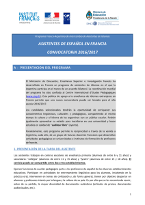 asistentes de español en francia convocatoria 2016/2017
