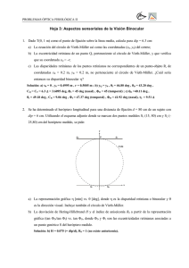 Hoja 3: Aspectos sensoriales de la Visión Binocular