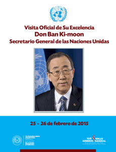 Don Ban Ki-moon - Ministerio de Relaciones Exteriores
