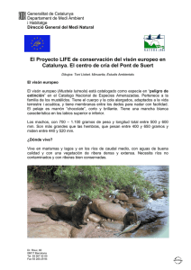 El Proyecto LIFE de conservación del visón europeo en