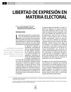 libertad de expresión en materia electoral