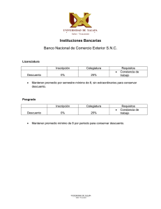 Instituciones Bancarías Banco Nacional de Comercio Exterior S.N.C.