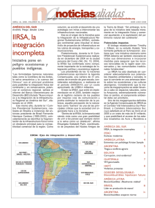 IIRSA, la integración incompleta