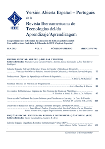 Versión Abierta Español – Portugués Revista - IEEE-RITA