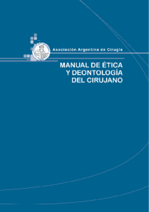 manual de ética y deontología del cirujano