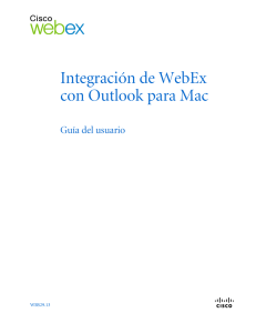 Integración de WebEx con Outlook para Mac